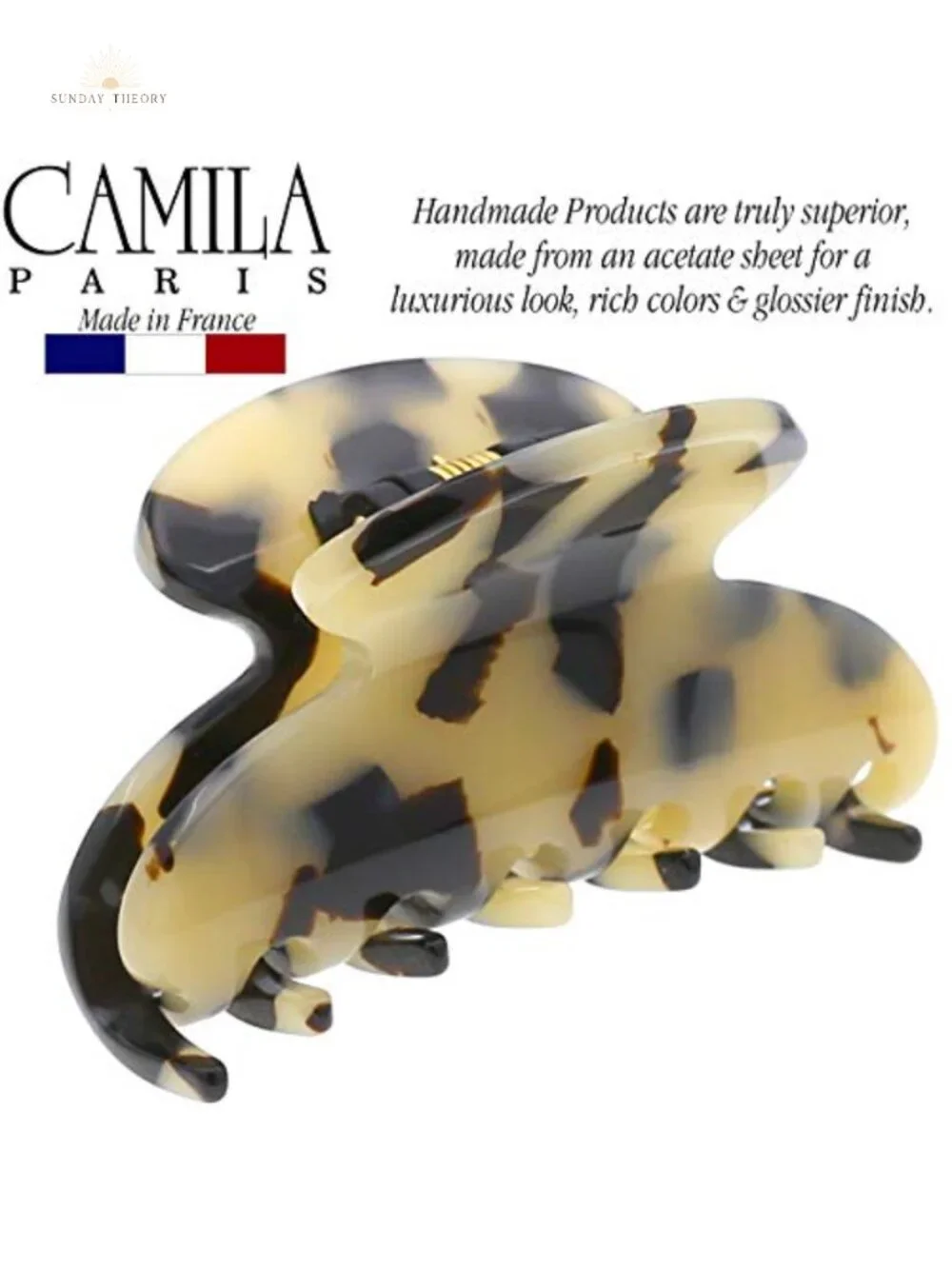 French Hair Claw Clips for Women, Cellulose Acetate, Strong Hold, Handmade,